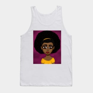 black girl magic cute digital artwork Tank Top